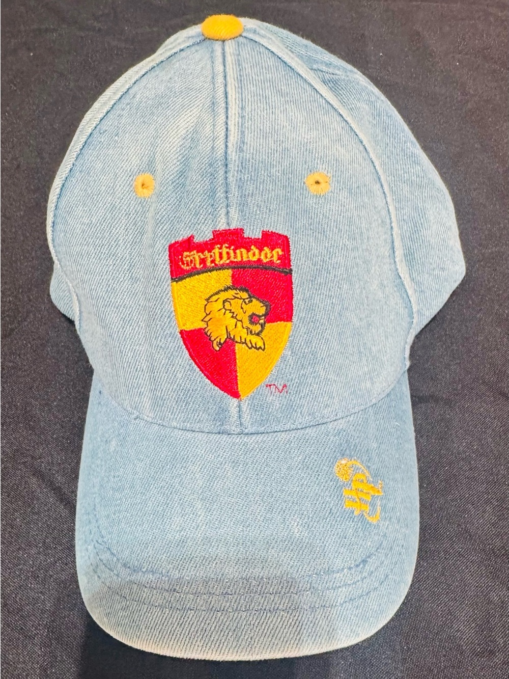 Vintage 2001 Harry Potter Gryffindor Denim Adjustable Hat Cap